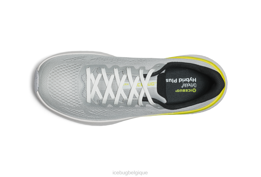 chaussure Icebug aura rb9x en cours d'exécution gris clair/citron vert femmes R064J1