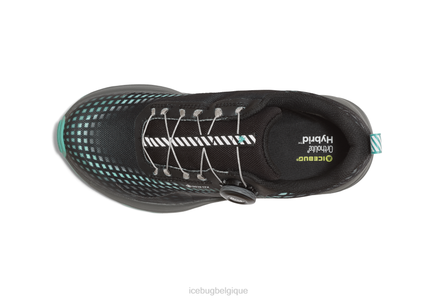 chaussure Icebug newrun bugrip gtx brume noir/jade femmes R064J11
