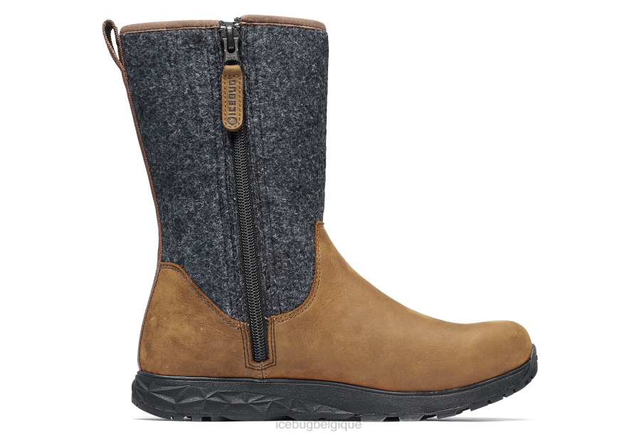 chaussure Icebug laine michelin bosquet café/gris femmes R064J40