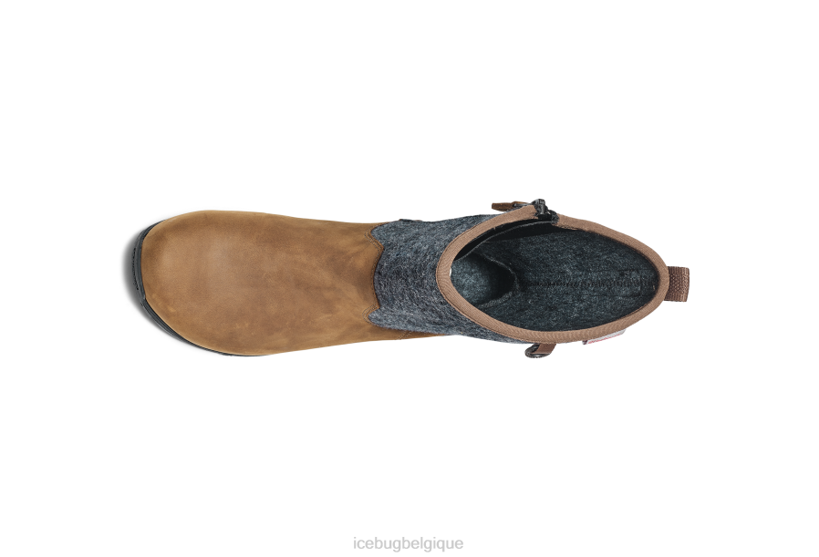 chaussure Icebug laine michelin bosquet café/gris femmes R064J40