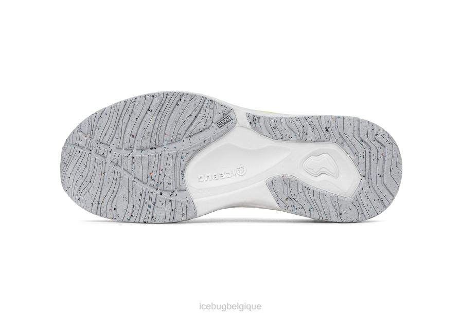 chaussure Icebug aura rb9x en cours d'exécution gris clair/citron vert Hommes R064J59