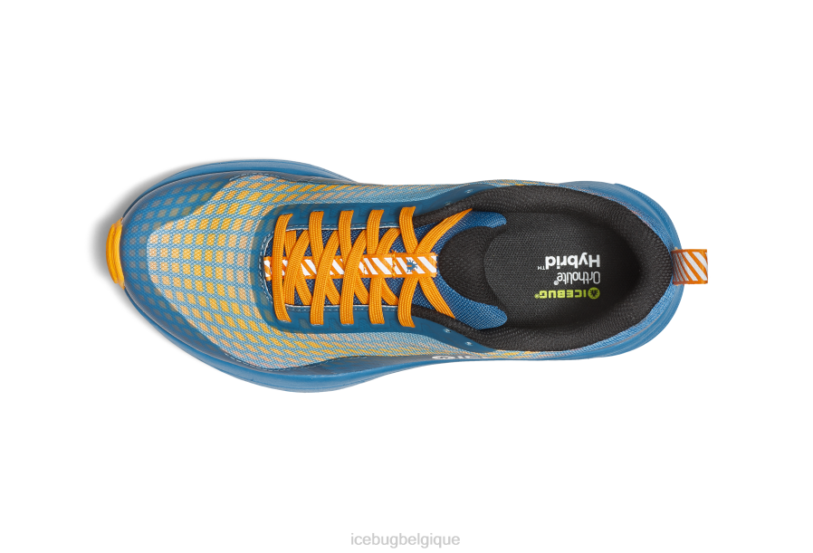 chaussure Icebug bugrip de nouvelle exécution bleu brume/orange Hommes R064J76