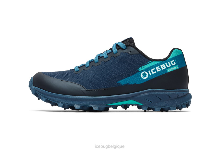 chaussure Icebug bugrip python6 bleu foncé/menthe Hommes R064J68