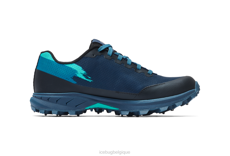 chaussure Icebug bugrip python6 bleu foncé/menthe Hommes R064J68