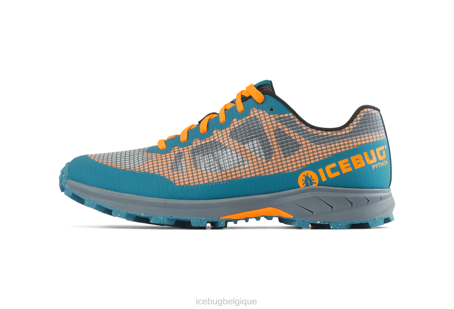 chaussure Icebug python6 rb9x pétrole/orange Hommes R064J58
