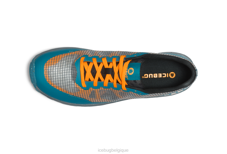 chaussure Icebug python6 rb9x pétrole/orange Hommes R064J58