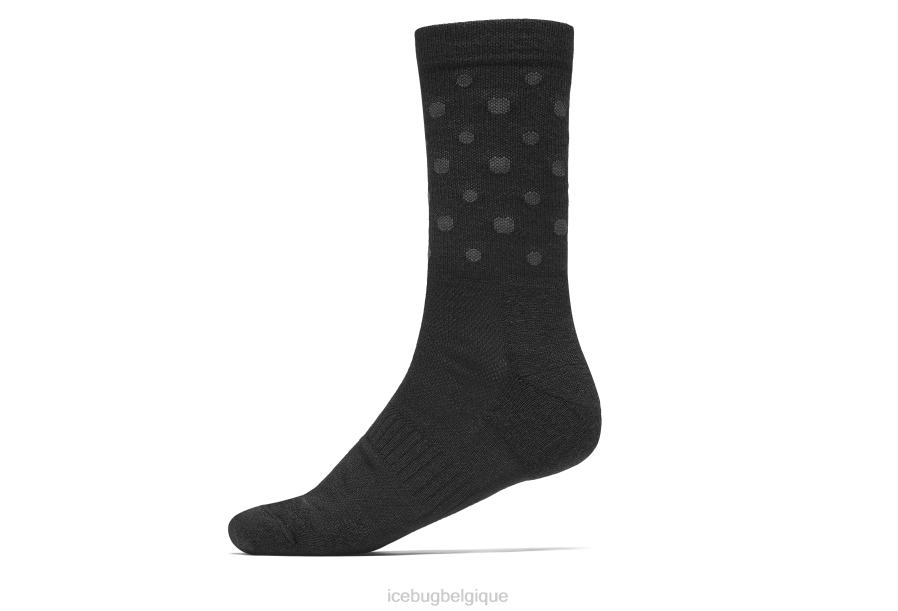 accessoire Icebug chaussette mérinos active gris noir unisexe R064J97