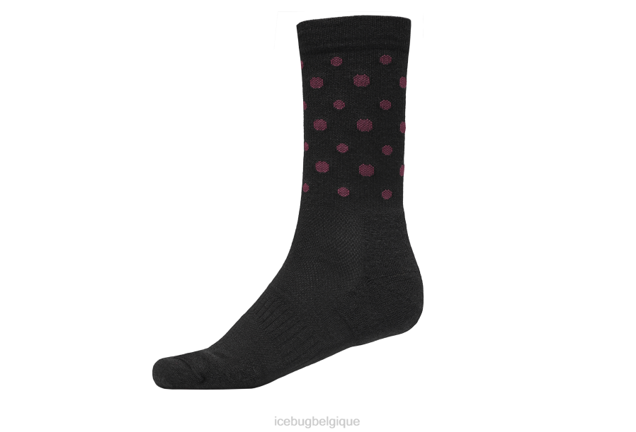 accessoire Icebug chaussette mérinos active noir/hibiscus unisexe R064J100